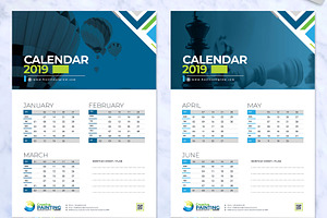 2019 Wall And Desk Calendar Design