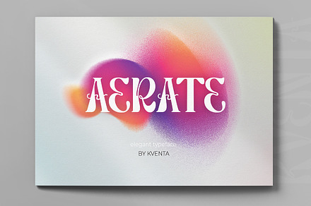 Aerate elegant typeface