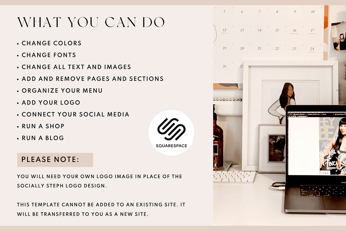 Squarespace Template Socially Steph, a Squarespace Template by Design Pixie (Photo 6 of 8)