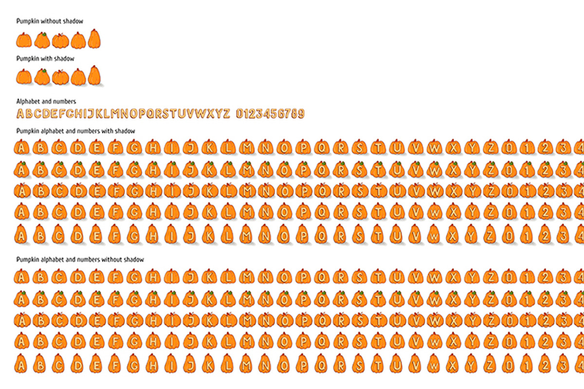 Pumpkin Alphabet and Numbers preview 4