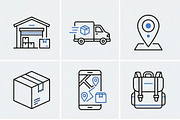 Bundle Delivery Service Outline Icon, an Icon by adenpinkstore (Thumbnail 7 of 8)