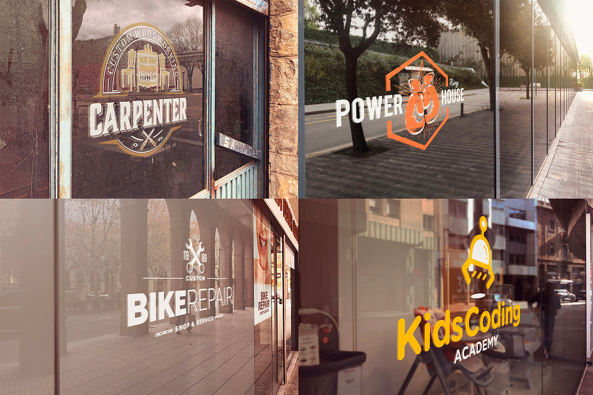 Glass Logo Mockups Bundle x25, a Mockup by SmartDesigns (Photo 3 of 8)