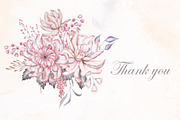 Dusty pink watercolor floral set, a Graphic by TatiArti (Thumbnail 12 of 12)