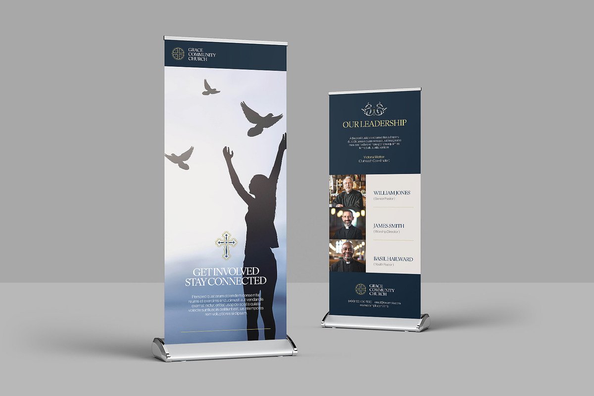 Church Event Roll-Up Banner Template, a Print Template by DesignerCandies (Photo 5 of 7)