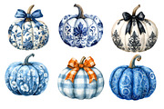 Watercolor Pumpkin Clipart, an Illustration by Designworld (Thumbnail 3 of 5)