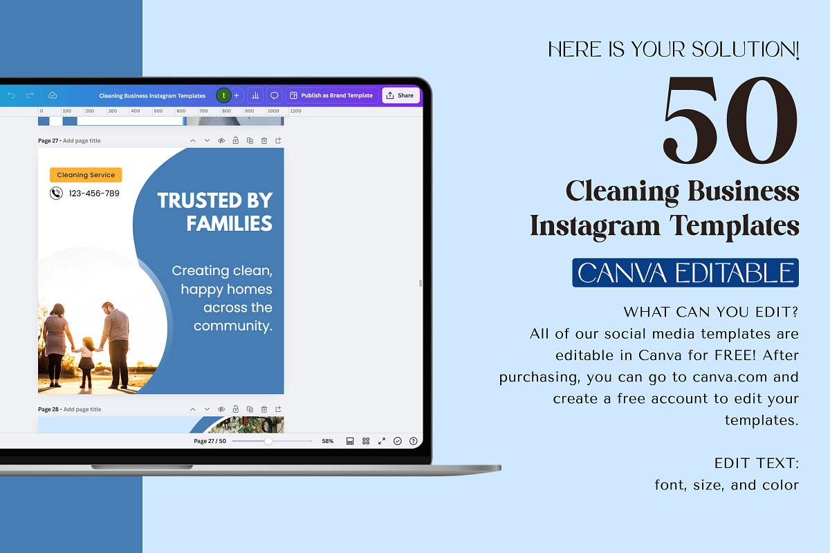 Cleaning Business Instagram Template, a Social Media Template by Snapybiz (Photo 8 of 8)