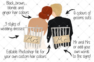 Wedding couple clipart