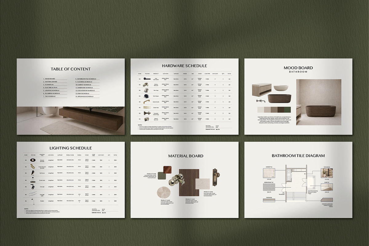 FF&E Schedule Interior Design, a Presentation Template by SKY CREATION (Photo 5 of 7)