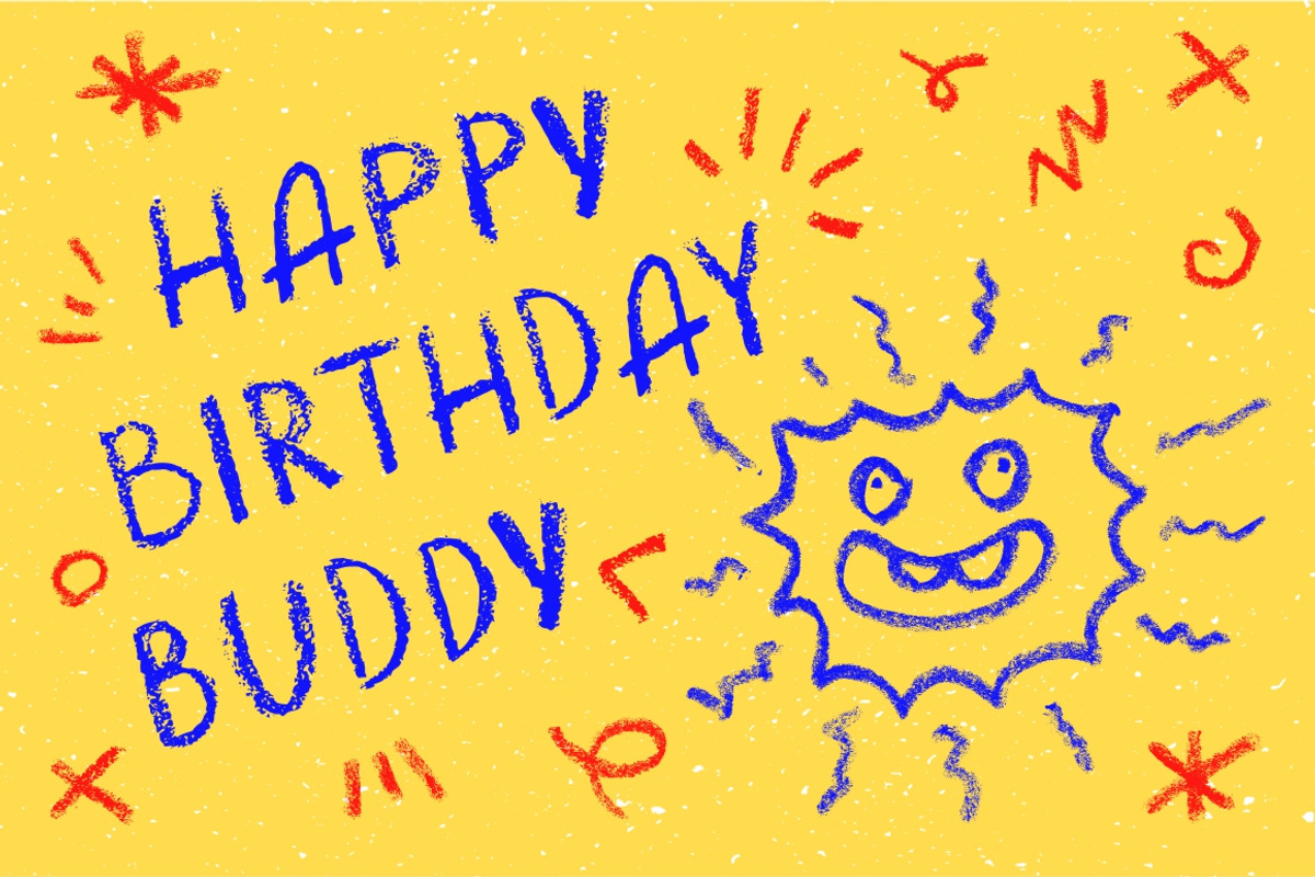 Dos Crayones 2 textured fonts, a Handwritten Font by Fat Hamster (Photo 4 of 18)