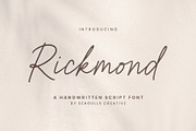 Rickmond Handwritten Font, a Script Font by Seagulls Creative (Thumbnail 1 of 12)