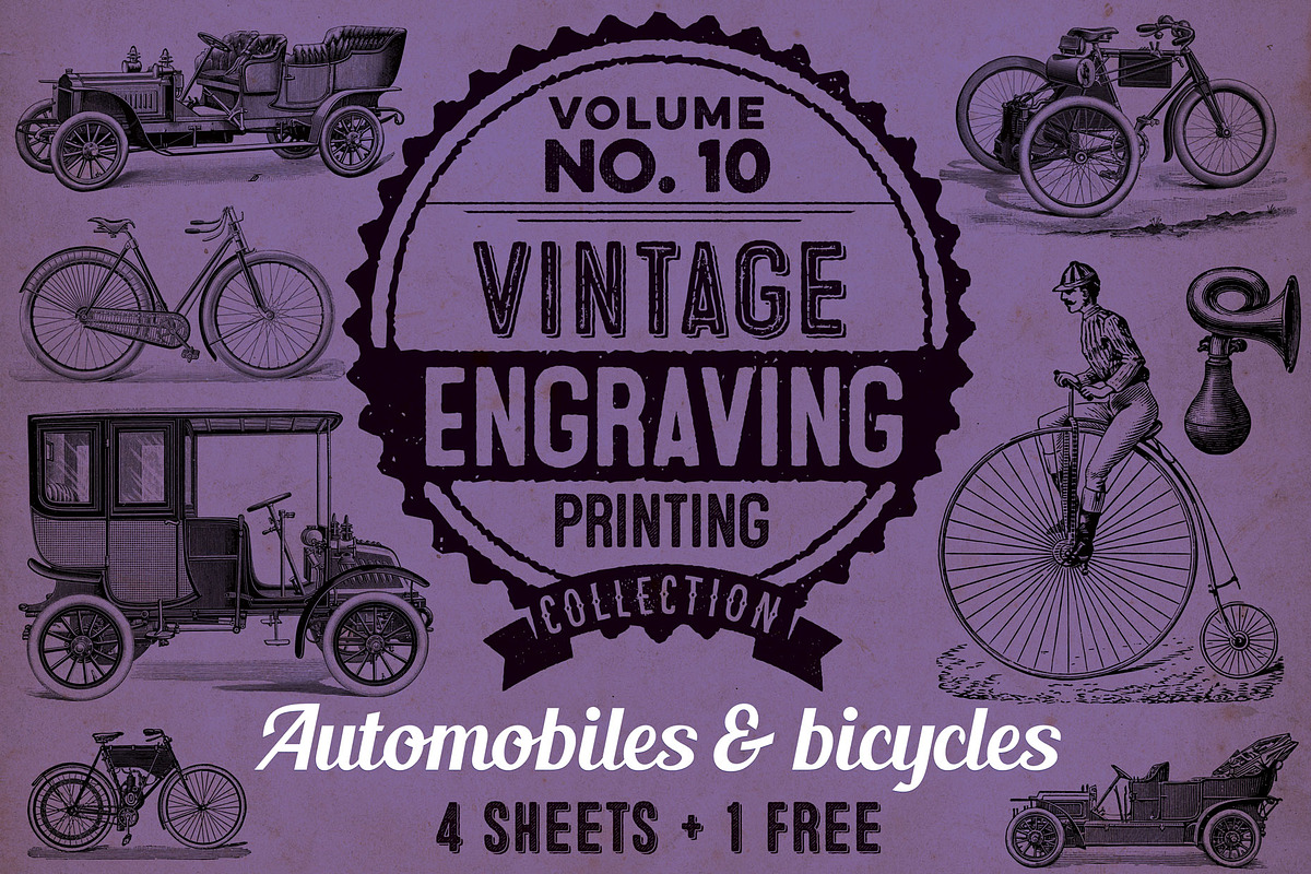 Old automobiles & bicycles + BONUS