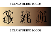 3 Classy Retro Logos, a Branding & Logo Template by HE Studio (Thumbnail 1 of 4)