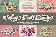 Vintage Retro Font Bundle