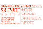 SK Cynic — Industrial Geometric Font, a Font by Shriftovik Type Foundry (Thumbnail 3 of 12)