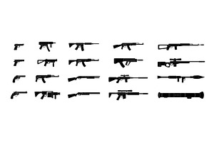 Various modern weapons. Military, an Object Illustration by GraphiShop