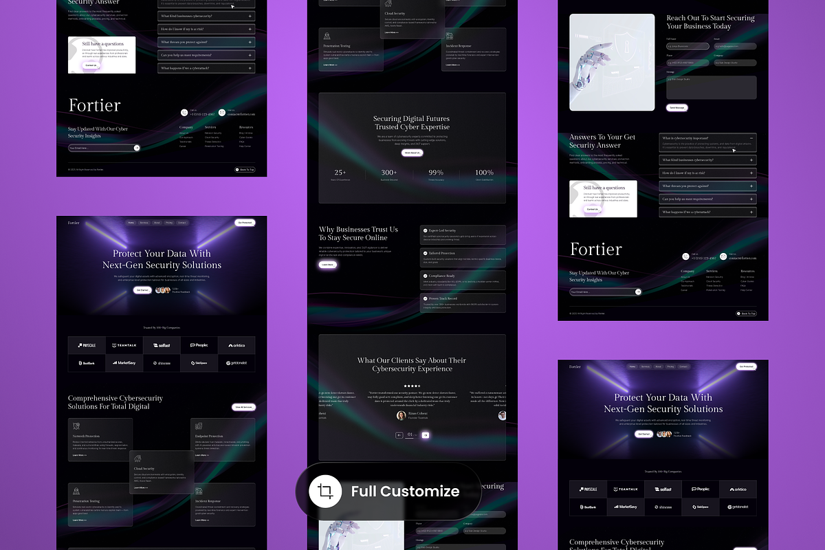 Fortier-Cyber Security Landing Page preview 3