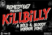 Killbilly - Rotating Horror Font, a Handwritten Font by Remedy667 (Thumbnail 1 of 7)