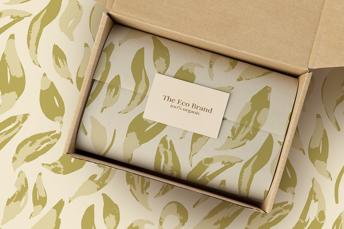 Summer Green Painted Leaves, a Pattern Graphic by MalyskaStudio (Photo 7 of 13)