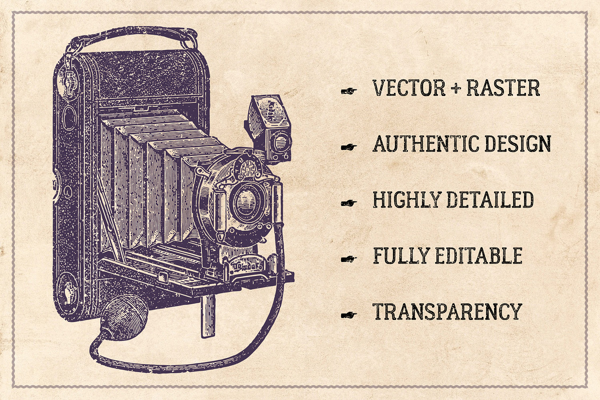 61 Vintage Printing Vectors, an Illustration by Brigantine Designs (Photo 2 of 6)
