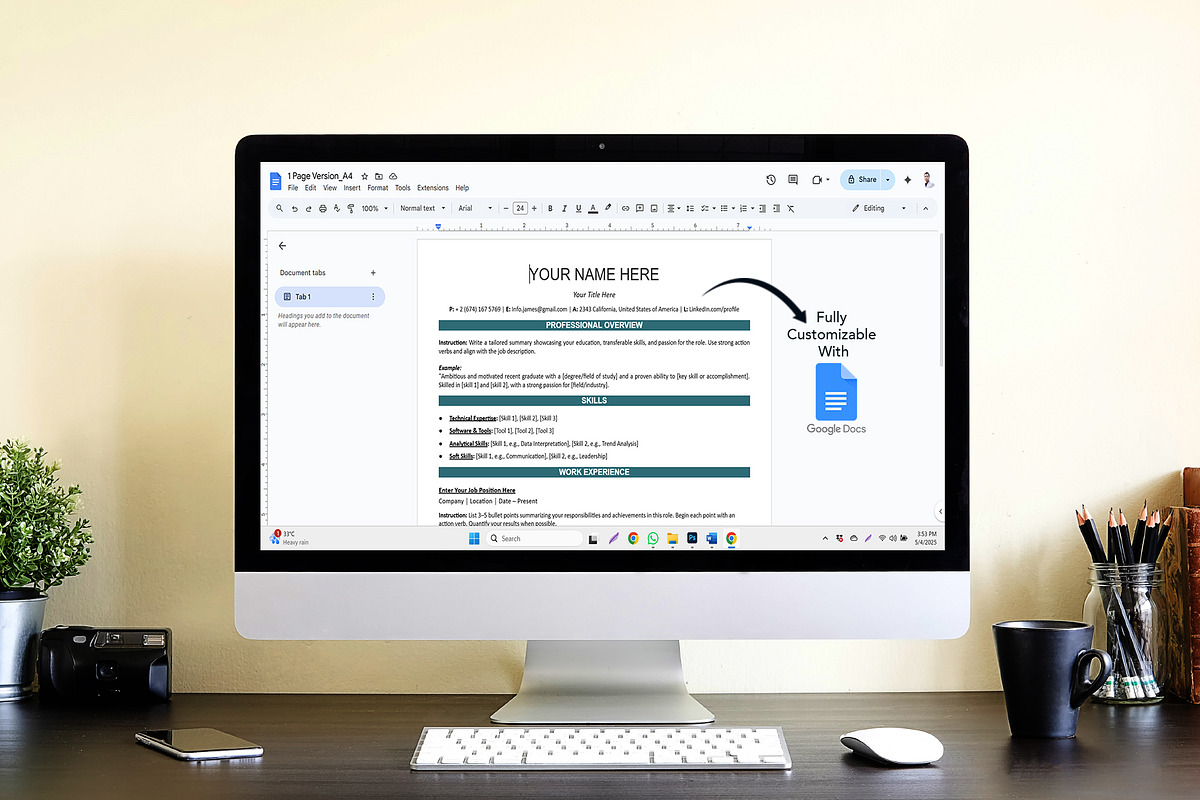 ATS resume template in word, docs, a Resume Template by Design_Xlab (Photo 4 of 10)