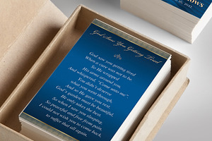 Loving Funeral Prayer Card Template