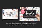 Ding Dong Handwritten Font + Logos, a Script Font by VladCristea (Thumbnail 2 of 9)