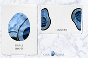 MODERN BLUE SHAPES Watercolor Set, an Object Graphic by Cat In Colour (Thumbnail 9 of 10)