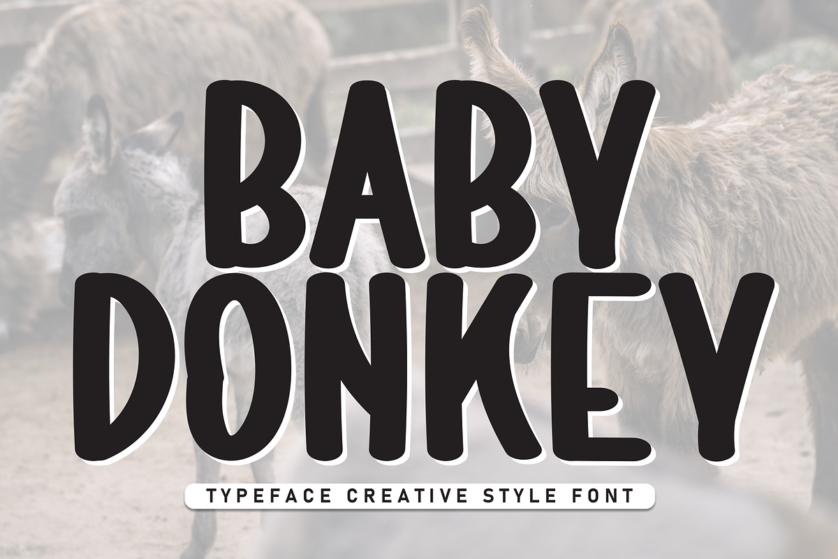 Baby Donkey | Script Font, a Script Font by Scratchones (Photo 1 of 8)