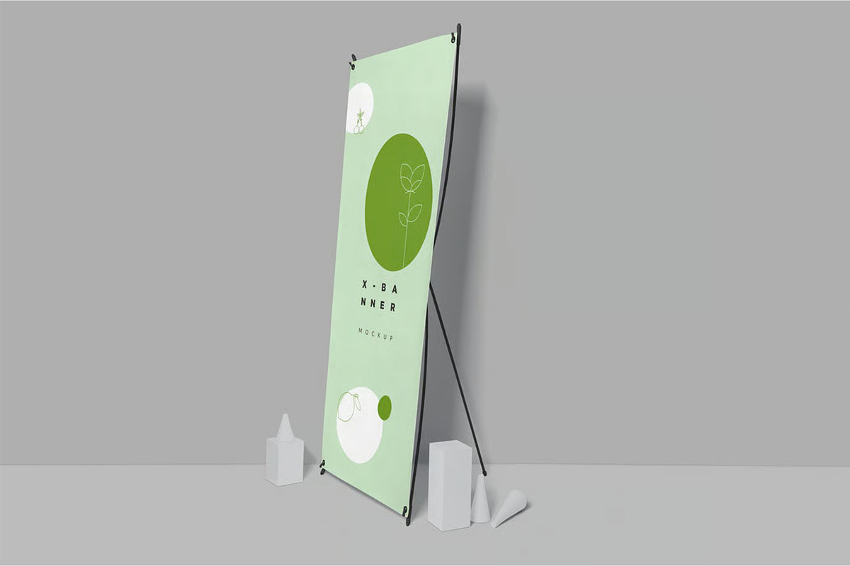 High-Quality X Standee Mockup PSD, an Advertising Mockup by megostudi0 (Photo 3 of 6)