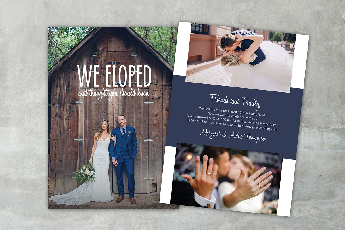 Thought You Should Know Eloped E107, a Stationery Template by Studio Forty Design (Photo 2 of 4)