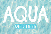 Aqua | Display font, a Sans Serif Font by LivelyAutumn11.11 (Thumbnail 1 of 5)