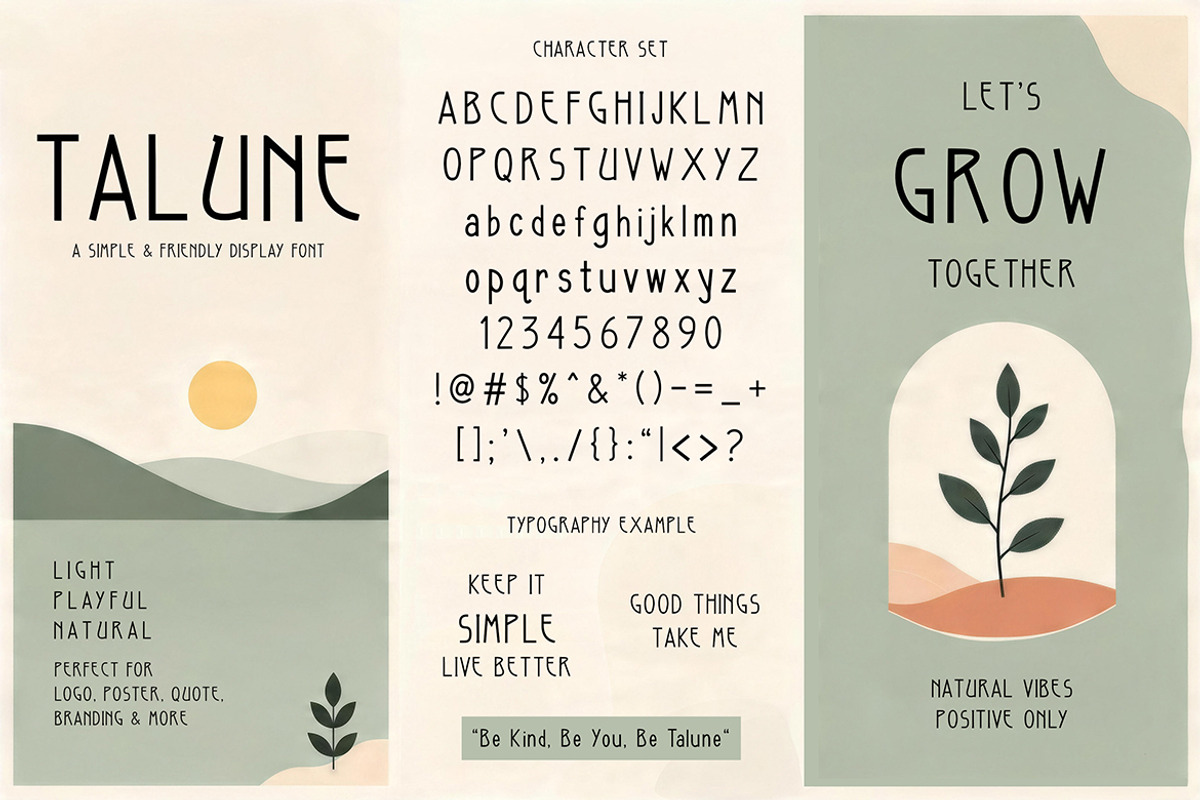 Talune - Monoline Sans Serif Font, a Sans Serif Font by Pitchlook.Studio (Photo 3 of 4)