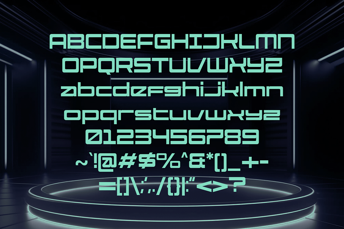 Quabork - Futuristic Square Fonts, a Sans Serif Font by Konstantine Studio (Photo 4 of 4)