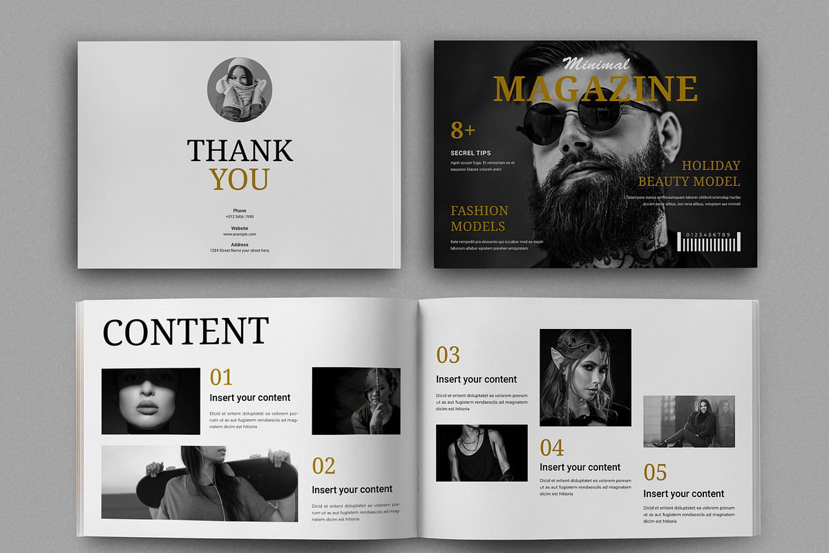 Minimal Fashion Magazine Template, a Magazine Template by MightyDesign (Photo 2 of 8)