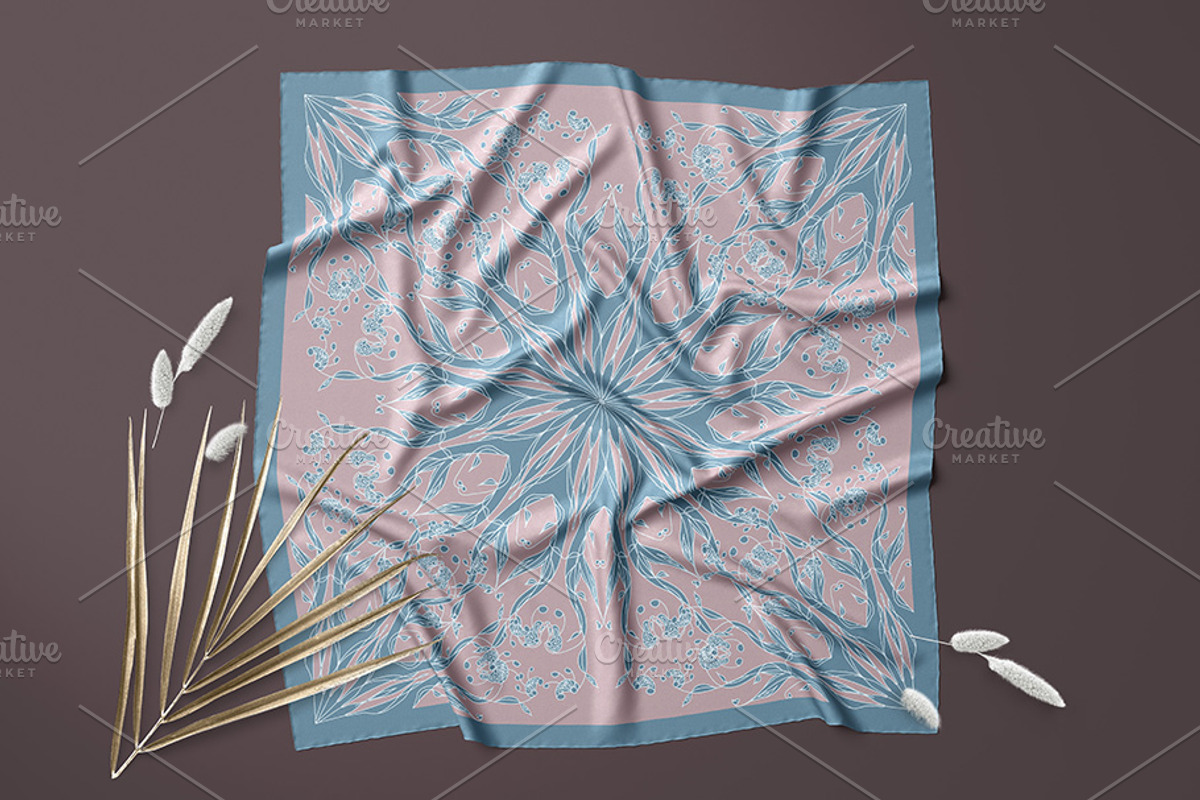 Silk Bandana Design Candy Ice, an Object Graphic by ilustrinna (Photo 6 of 12)