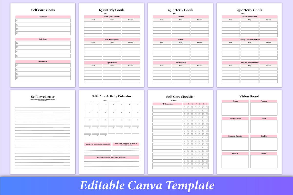 Ultimate ADHD Self-Care Planner, a Stationery Template by Mustafiz (Photo 7 of 8)