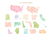 Watercolor Map Creator Wedding, an Illustration by Kaya Fonts (Thumbnail 22 of 23)
