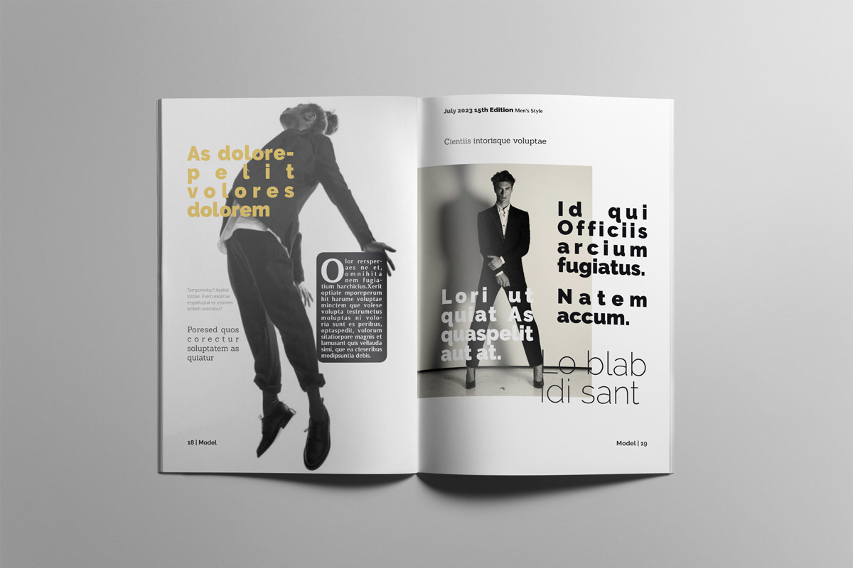 Fashion Magazne Layout Template, a Magazine Template by Swayang (Photo 10 of 24)