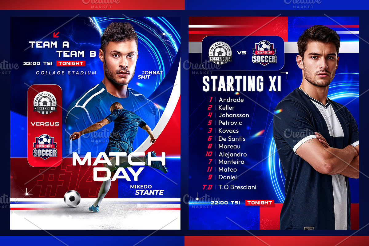 Football Social Media Templates, a Social Media Template by OnurDemircan (Photo 2 of 4)