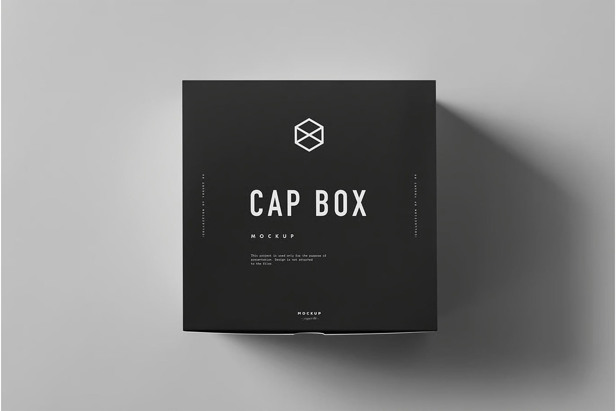 Cap & Box Mock-up, a Packaging Mockup by zippypixelstudio (Photo 6 of 7)