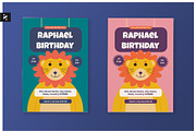 Lion Theme Kids Birthday Invitation, an Invitation Template by Neermana (Thumbnail 1 of 4)
