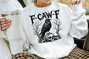 Crow Raven PNG, F-CAW-F Funny, a Work Illustration by Sublimation Artist (Thumbnail 2 of 9)