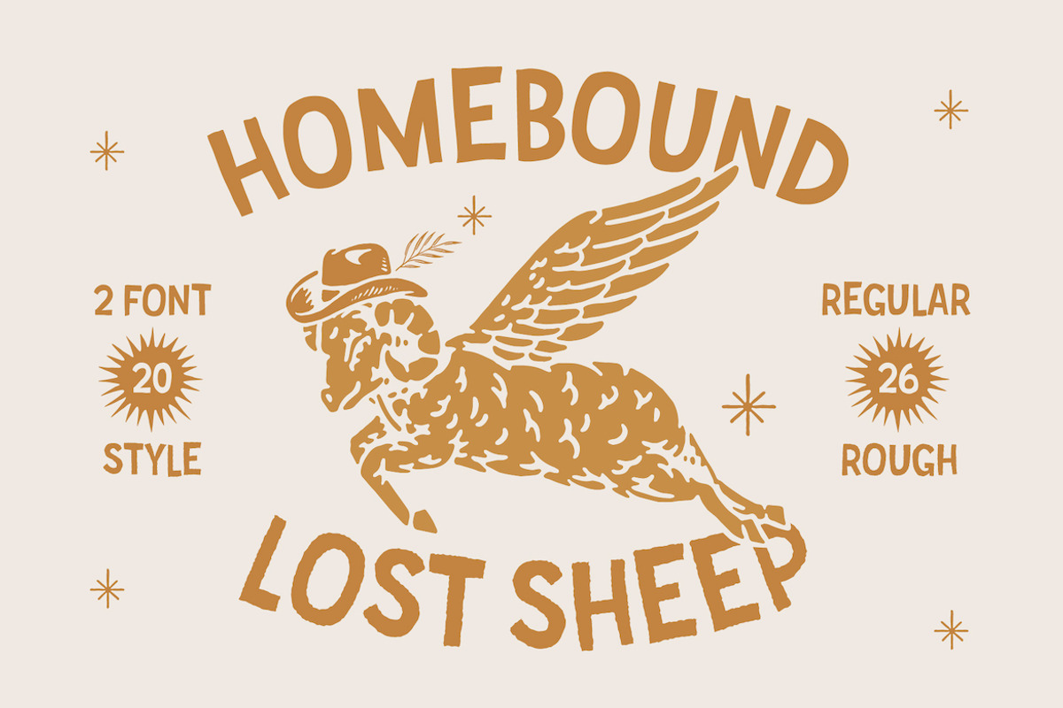 Meganthropus – Vintage Rough Display, a Sans Serif Font by Casloop Studio (Photo 9 of 10)