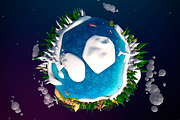 Cartoon Lowpoly Earth Planet 2 UVW, an Environmental 3D Model by Anton Moek (Thumbnail 5 of 7)