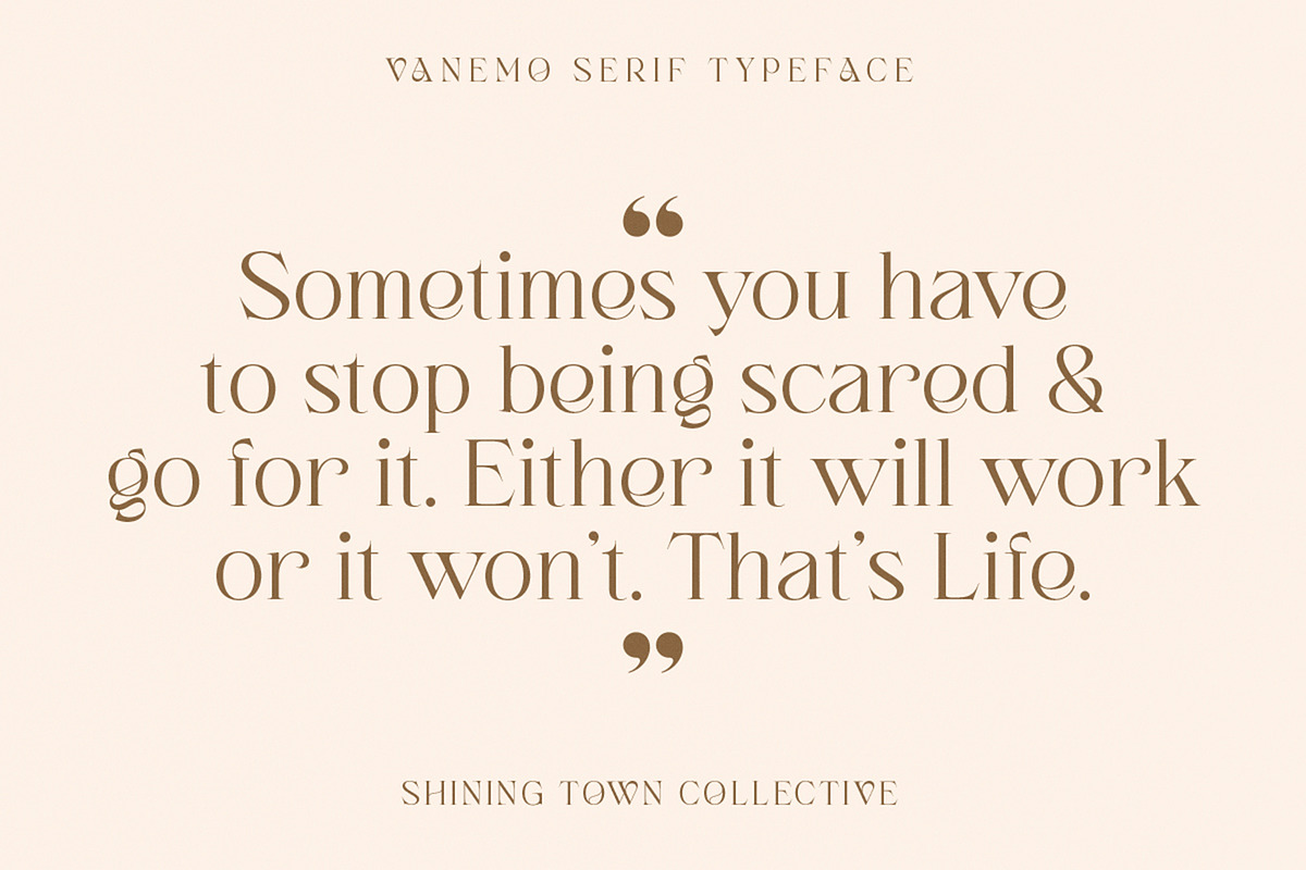 Vanemo Modern Serif Typeface, a Font by Shiningtown Creative (Photo 5 of 15)