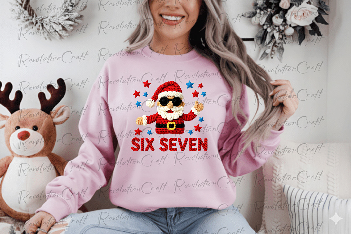 Yarn Crochet Six Seven Santa PNG, an Illustration by OK Design (Photo 4 of 4)