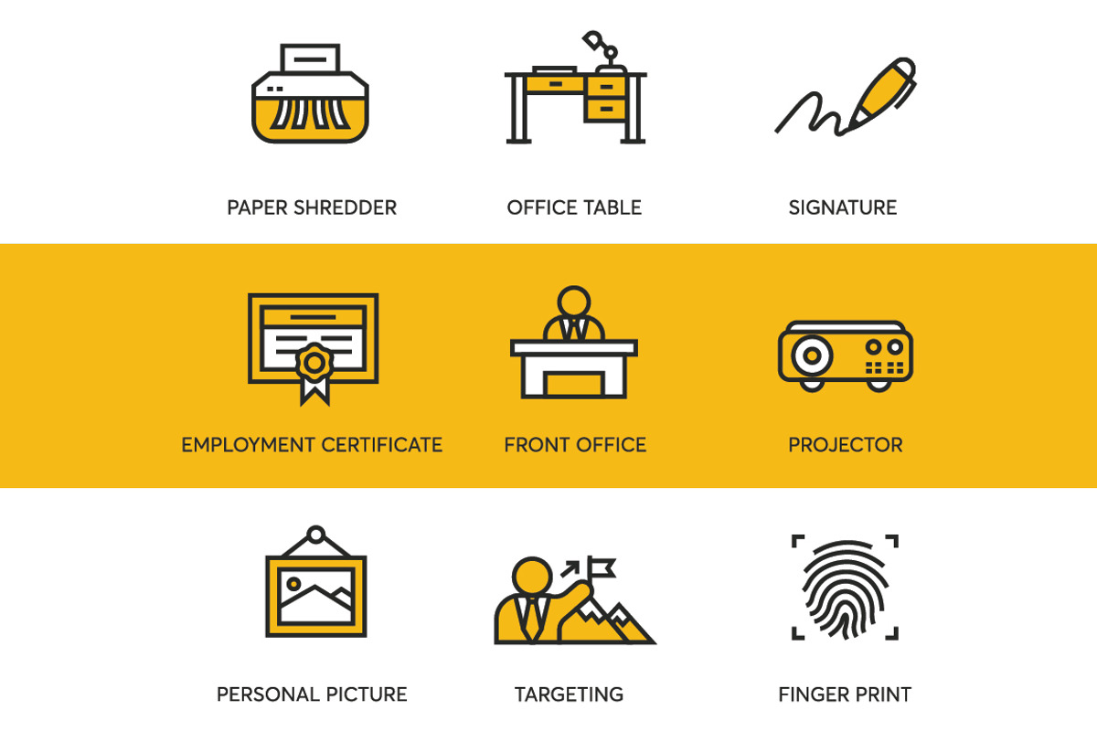 48 Office Icons, an Outline Icon by kucingklawu (Photo 7 of 7)