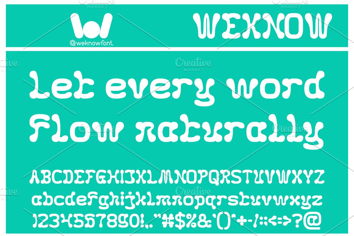 Fluidity font, a Font by weknow (Photo 3 of 8)