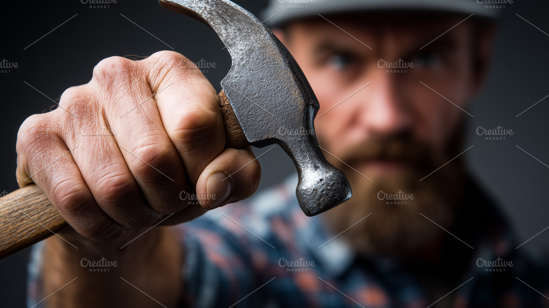 Handyman holding a hammer, an Industrial Photo by MistyDay