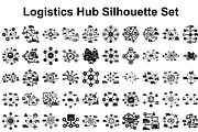 Logistics Hub Silhouette Set, a Graphic by hafijul (Thumbnail 1 of 14)